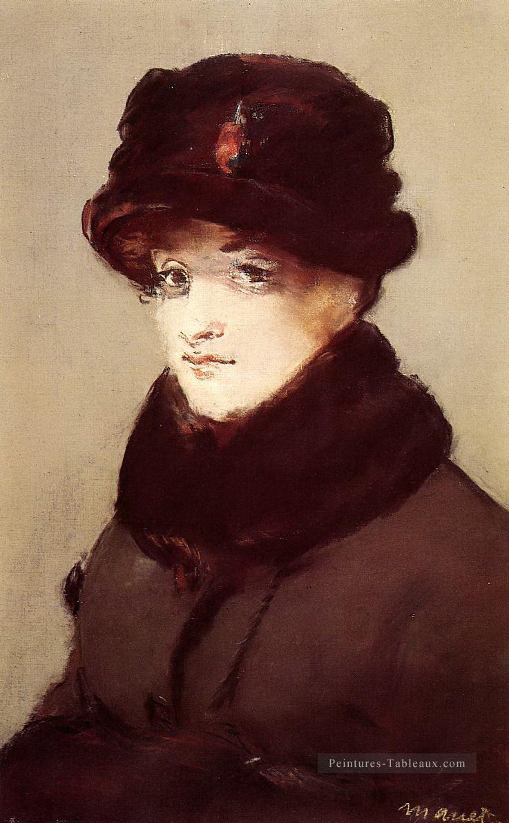 Femme aux fourrures Édouard Manet Peintures à l'huile